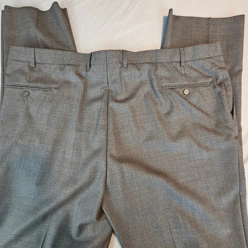 Hart Schaffner Marx 46R Chicago Fit Unhemmed Charcoal Suit Pants NWT $125 L844